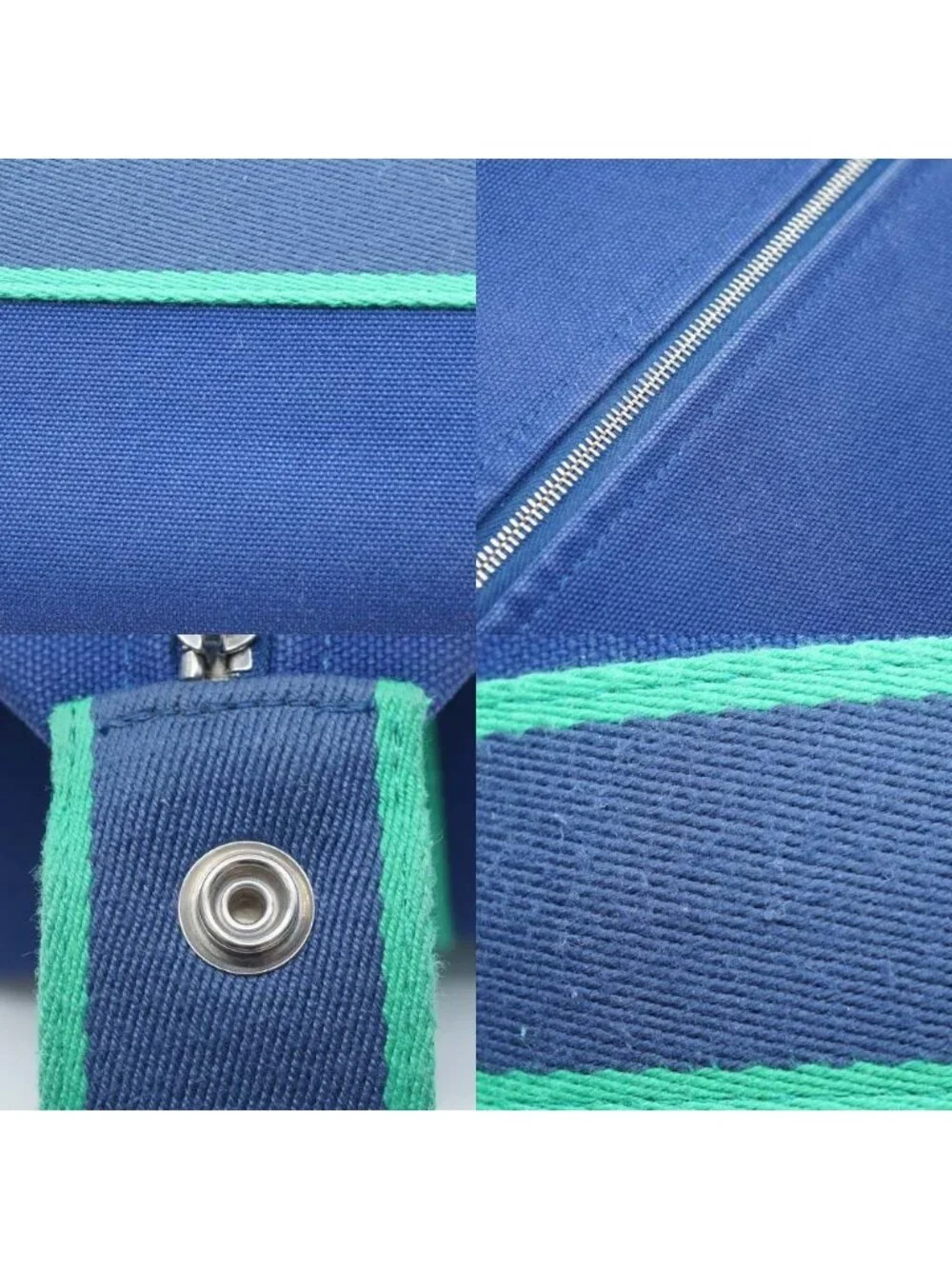 Hermes Brid-a-brac GM Navy Green Silver Bag